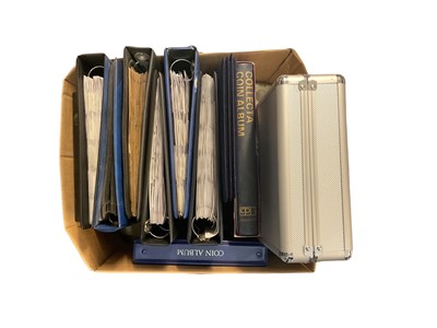 Lot 507 - Coin Accessories - To include coin case and albums with pages (Qty)