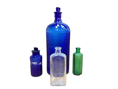 Lot 1298 - Collection of Victorian and later coloured glass including poison bottles (qty)