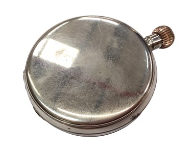 Lot 359 - Early 20th Goliath pocket watch with 8 day movement by Octava Watch Co, in a German silver easel back travelling case.