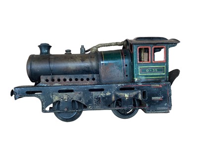 Lot 1764 - German stationary steam engine and cutting machines, drill plus live steam 0-4-0 locomotive