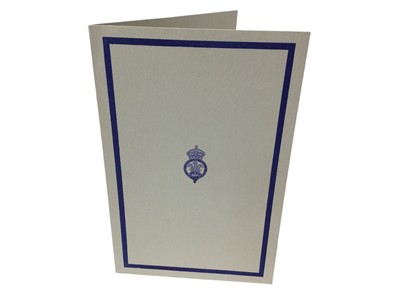 Lot 52 - H.R.H.Prince Charles The Prince of Wales ( now H.M.King Charles III), scarce signed and inscribed 1975 Christmas card with blue printed Prince of Wales feather crest to cover, photograph of the Pri...