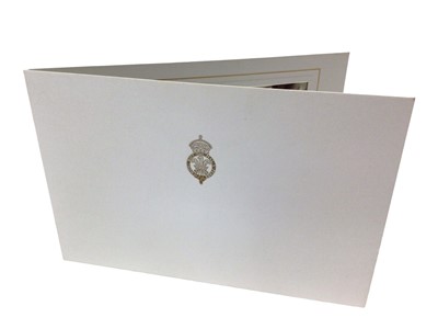 Lot 55 - H.R.H.Prince Charles The Prince of Wales (now H.M.King Charles III), scarce signed and inscribed 1979 Christmas card with gilt embossed Prince of Wales feather crest to cover, photograph of the Pr...