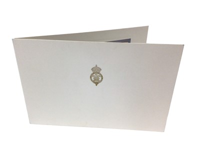 Lot 56 - H.R.H.Prince Charles The Prince of Wales (now H.M.King Charles III), scarce signed and inscribed 1980 Christmas card with gilt embossed Prince of Wales feather crest to cover, print of a winter sc...