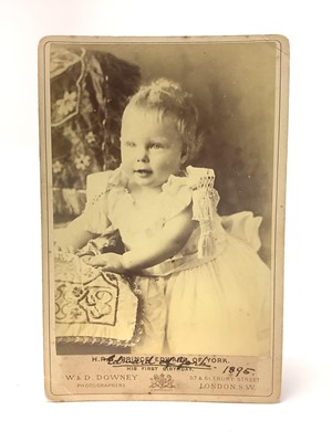 Lot 72 - H.R.H. Prince Edward of York, (later King Edward VIII) early portrait photograph 1895