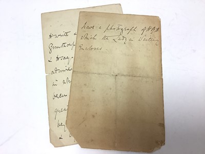 Lot 78 - Victorian Royal Lady in waiting letter dated 1895 York Cottage, Sandringham