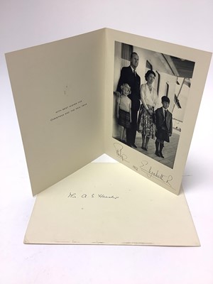 Lot 86 - H.M. Queen Elizabeth II and H.R.H. The Duke of Edinburgh signed 1956 Christmas card