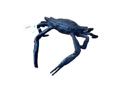 Lot 2687 - Abstract metal sculpture of a crab, 20.5cm in length