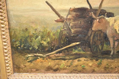 Lot 875 - Charles François Daubigny (1817-1878) oil on panel - Oxen at Rest