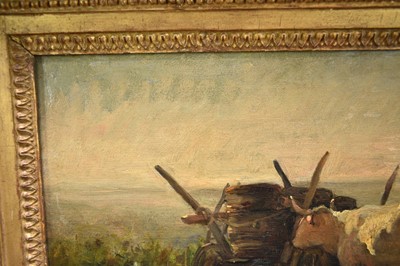 Lot 875 - Charles François Daubigny (1817-1878) oil on panel - Oxen at Rest