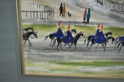 Lot 885 - *Violet Hilda Drummond (1911-2000) watercolour and gouache - 'Hyde Park Corner', signed and inscribed, 38cm x 61cm, in glazed gilt frame