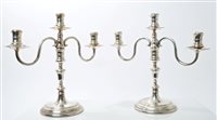 Lot 312 - Pair contemporary Silverer 18th century-style...