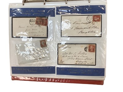 Lot 1487 - Album of Postal History items including 1d red imperfs on cover, 1d red plates etc