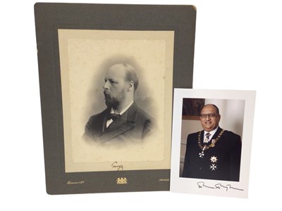Lot 88 - The Lord Tennyson GCMG, PC. The 2nd Governor General of Australia (1852-1928) signed portrait photograph by Hammer & Co, Adelaide, signed in ink 'Tennyson' in original mount 30.2 x 24cm