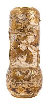 Lot 109 - Unusual Japanese earthenware large vase, circa 1900