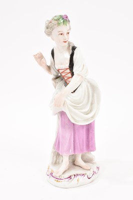 Lot 108 - Furstenberg figure of a young woman, circa 1780