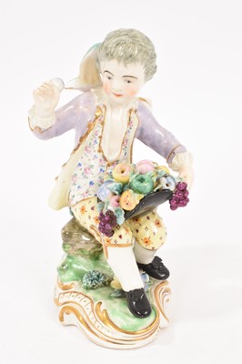 Lot 69 - Derby figure of a young man, circa 1820