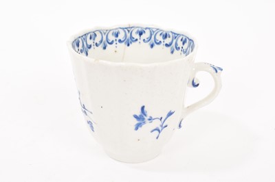 Lot 219 - Bristol coffee cup, painted in ‘dry blue’ enamel, circa 1775. Provenance; Billie Pain Collection