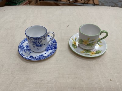 Lot 89 - Two unusual Shelley miniature cups and saucers