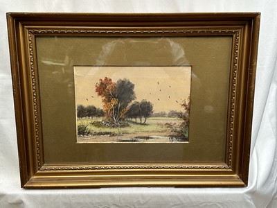 Lot 645 - Abraham Hulk Jnr. (1851-1922) group of five watercolours - Rural Landscapes, signed, 16.5cm x 24cm (5)