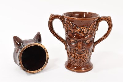 Lot 13 - Two treacle-glazed pottery items