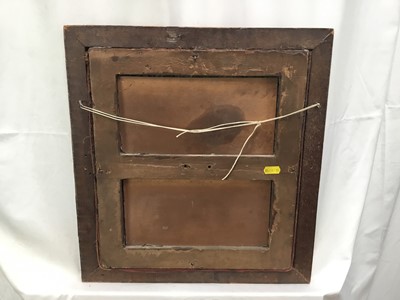 Lot 138 - Two 19th century needlework pictures depicting figures, in maple veneered frames