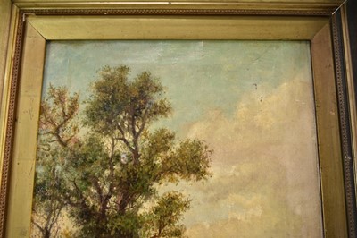 Lot 1040 - Abraham Hulk Jnr. (1851-1922) oil on canvas - Figures in a River Landscape, signed, 59cm x 39cm, in gilt frame