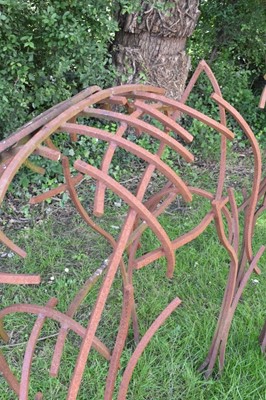 Lot 1285 - Andrew Kay (contemporary) three life size wrought iron sculptures of deer