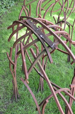 Lot 1285 - Andrew Kay (contemporary) three life size wrought iron sculptures of deer