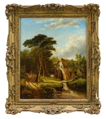 Lot 943 - George Burrell Willcock (1811-1852) pair oils on canvas - Mills near Exeter, signed and inscribed, titled verso, 43cm x 35cm, in gilt frames