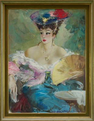 Lot 996 - Endre Koempoeczi-Balogh (1911-1977) oil on canvas - Portrait of a Lady, signed, 79cm x 59cm, framed