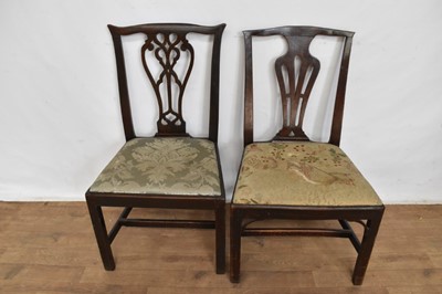 Lot 1393 - George III mahogany side chair and another similar