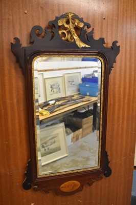 Lot 1282 - George III style mahogany wall mirror