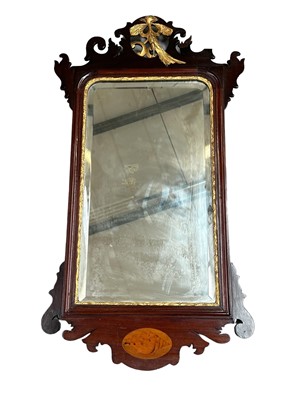 Lot 1397 - George III style mahogany wall mirror