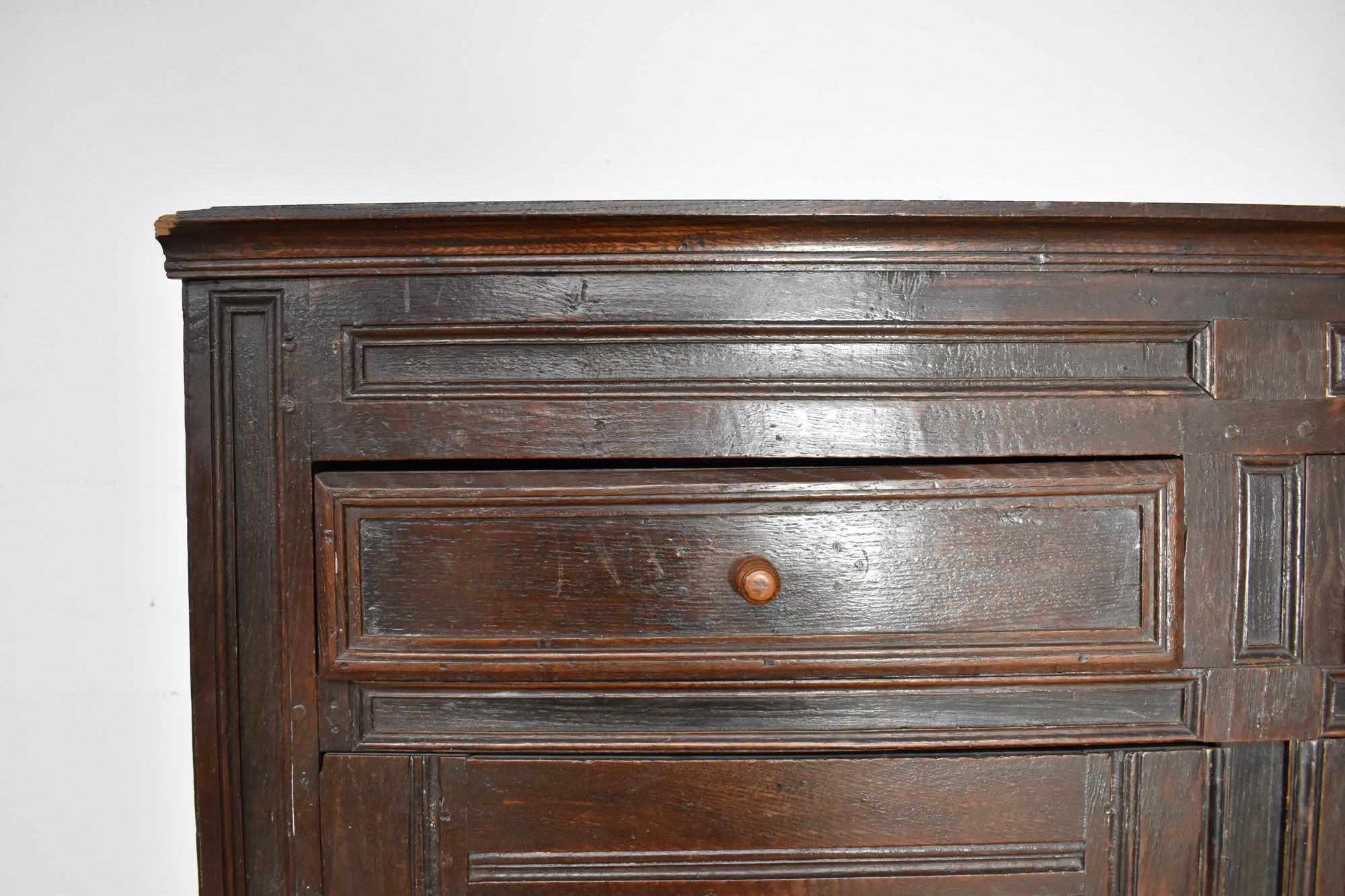 Lot 1266 - Late 17th century oak cupboard