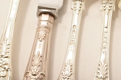 Lot 387 - 19th century matched service of Queen's pattern silver cutlery