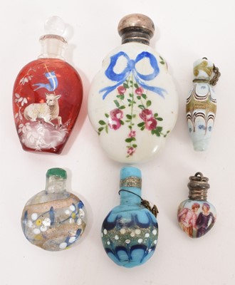 Lot 861 - Collection of six Victorian scent bottles