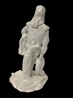 Lot 21 - Antique white-glazed figure