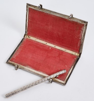 Lot 1634 - Highly unusual 19th century Continental silver pocket calendar