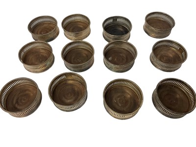 Lot 314 - Rare set of twelve 19th century plated coasters