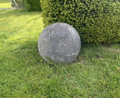 Lot 1233 - Set of six weathered garden spheres