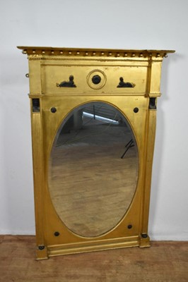 Lot 1103 - 19th century Egyptian revival pier mirror