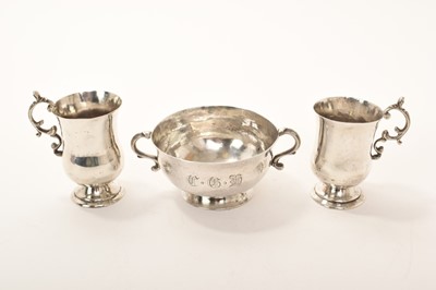 Lot 472 - Three pieces of provincial silver/white metal