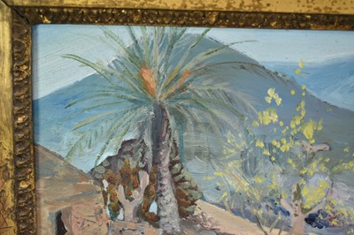 Lot 1059 - Attributed to Roger Fry (1866-1934) oil on board - Mediterranean Landscape, with signature 25.5cm x 30cm, in gilt frame Provenance: purchased in these Rooms by the vendor from the sale of the arti...