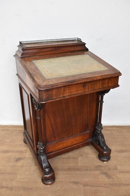 Lot 1243 - Early Victorian mahogany davenport