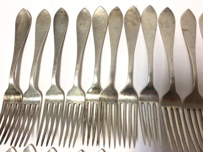 Lot 440 - American Sterling silver canteen of cutlery and flatware, approximately 106oz.