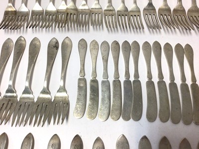 Lot 440 - American Sterling silver canteen of cutlery and flatware, approximately 106oz.