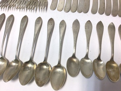 Lot 440 - American Sterling silver canteen of cutlery and flatware, approximately 106oz.