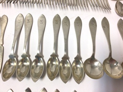 Lot 440 - American Sterling silver canteen of cutlery and flatware, approximately 106oz.