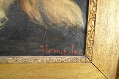 Lot 1079 - Florence Jay (act.1905-1920) oil on canvas - A Collie, signed, 51cm x 76cm, in gilt frame