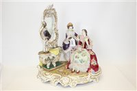 Lot 2161 - Large Continental porcelain figure group - two...